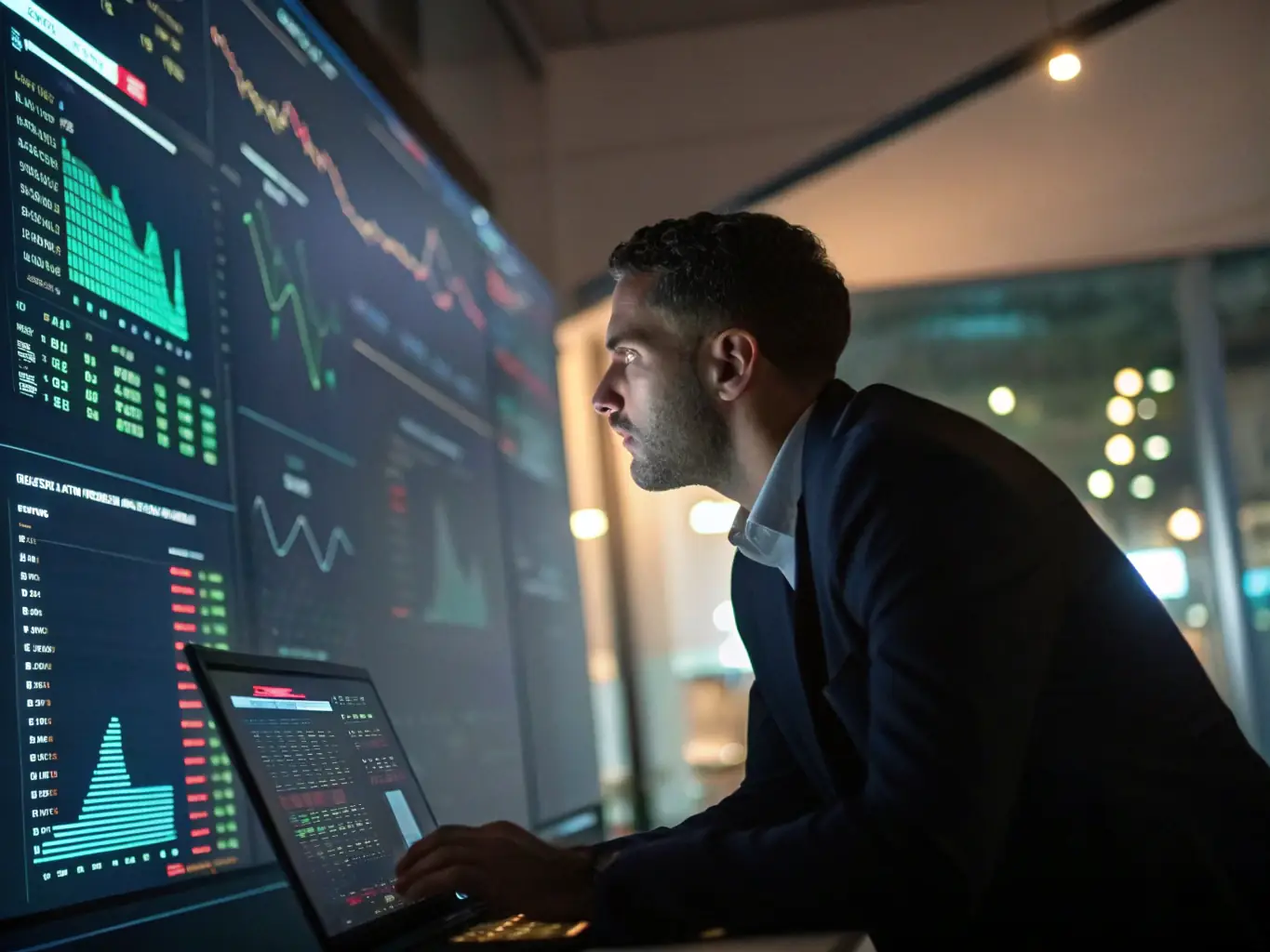 An image illustrating a business undergoing digital transformation, with traditional processes evolving into modern, technology-driven solutions.