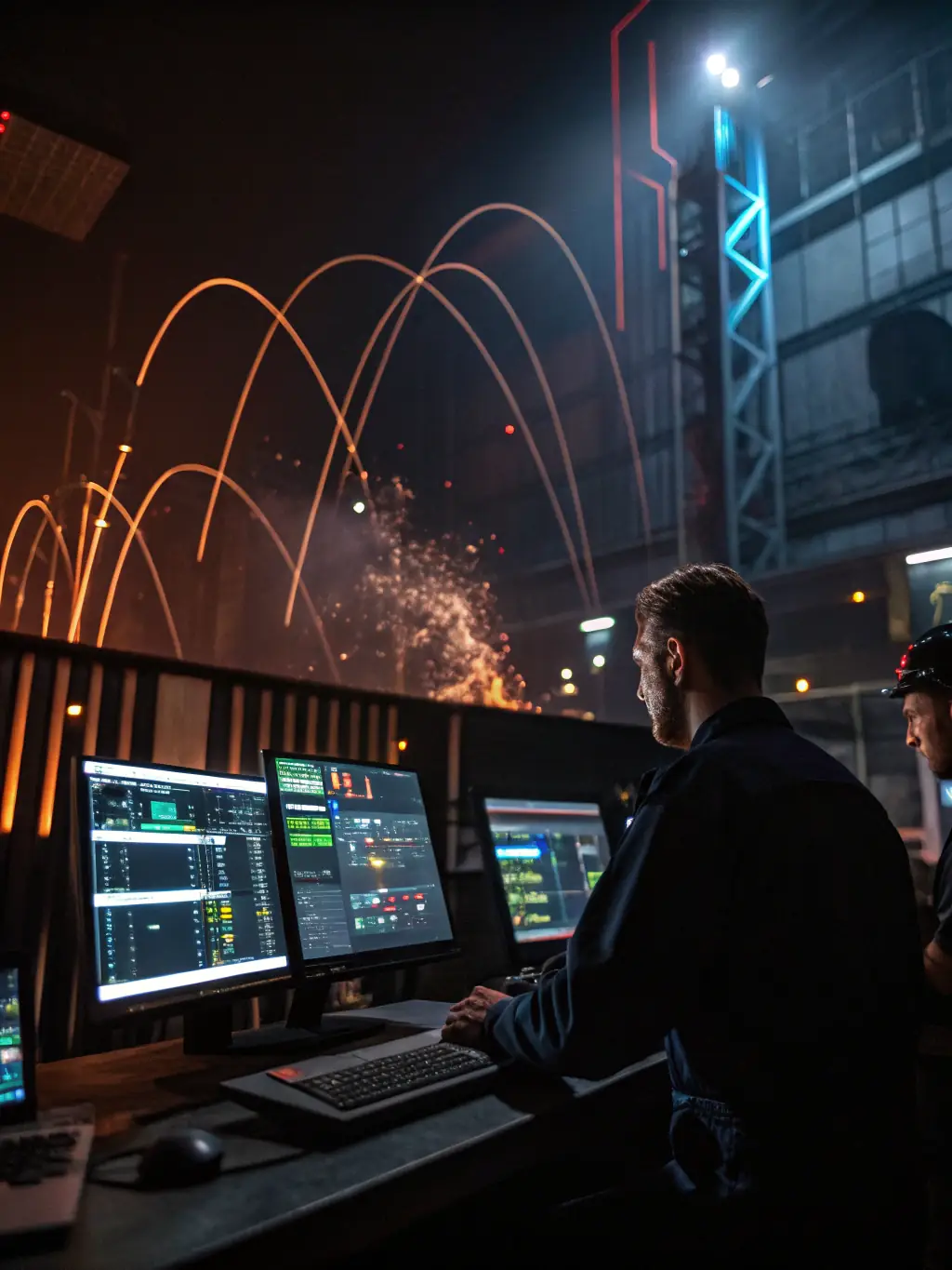 An AI-powered automation system optimizing workflows and reducing manual tasks in a business setting.